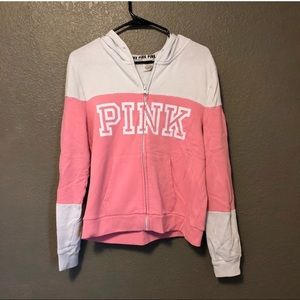 PINK zip-up Sweatshirt size large